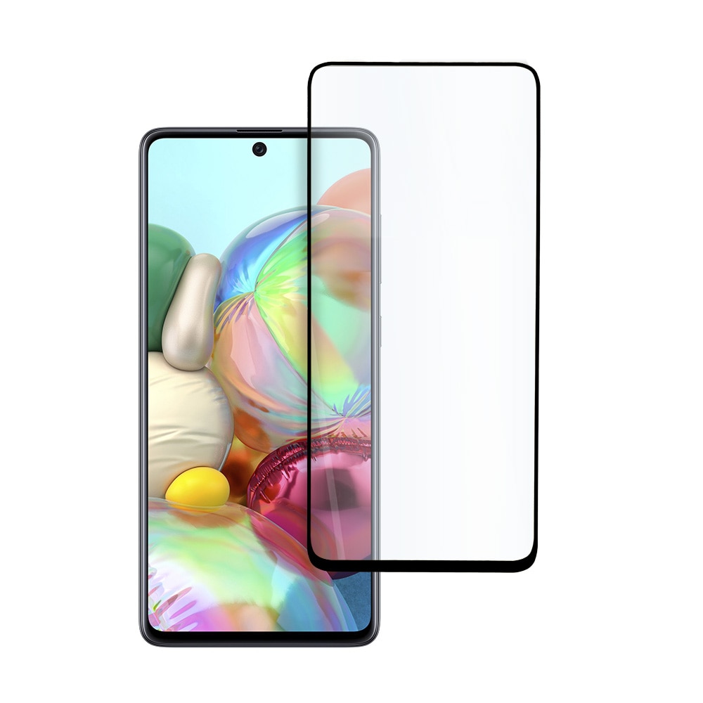 Folie de Sticla pentru Samsung A71, Full Glue, Full Cover, Negru