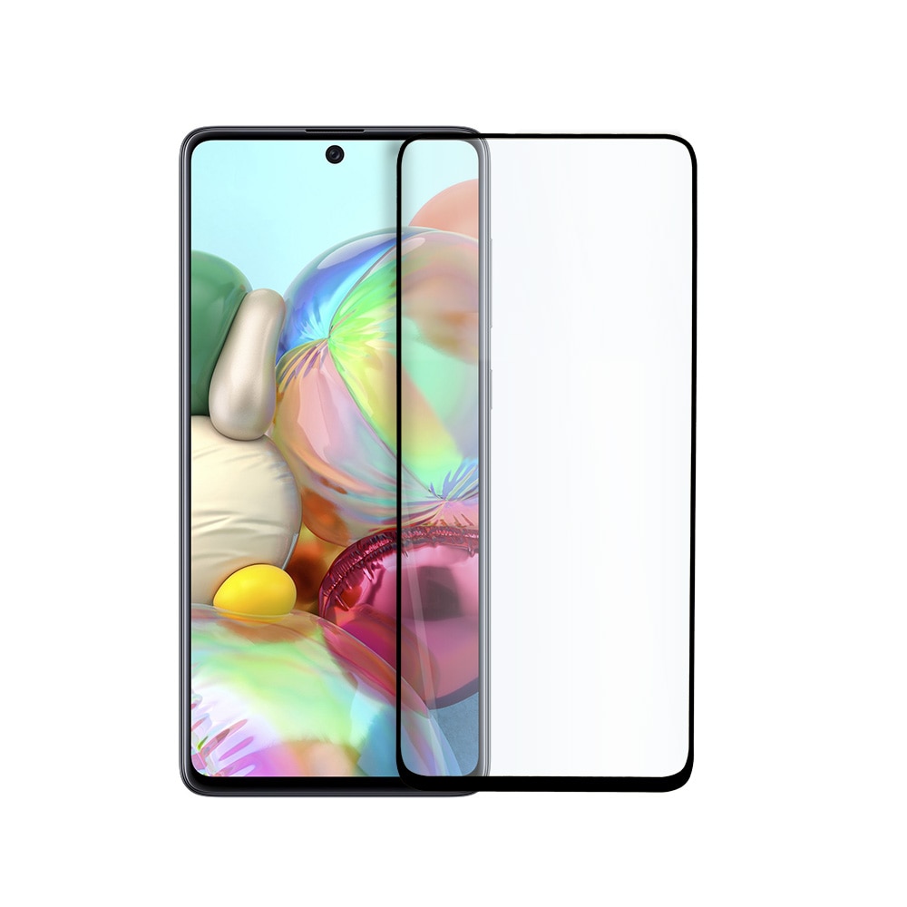 Folie de Sticla pentru Samsung A71, Full Glue, Full Cover, Negru