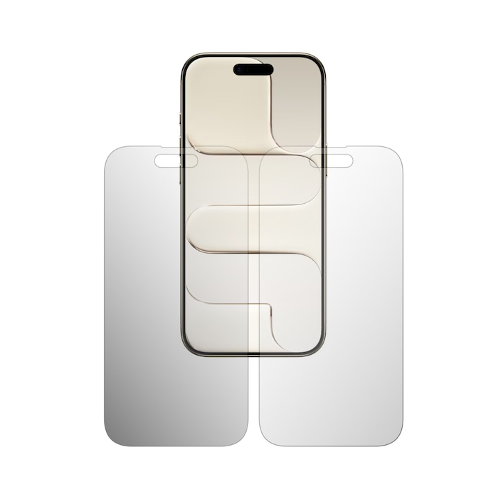 Set 2X Folie Protectie Ecran iSkinz Matte pentru Apple iPhone 17 Air - Case friendly, Invisible Skinz Matte, Siliconica Mata Anti-Amprenta, Anti-Reflex, Adeziva si Flexibila