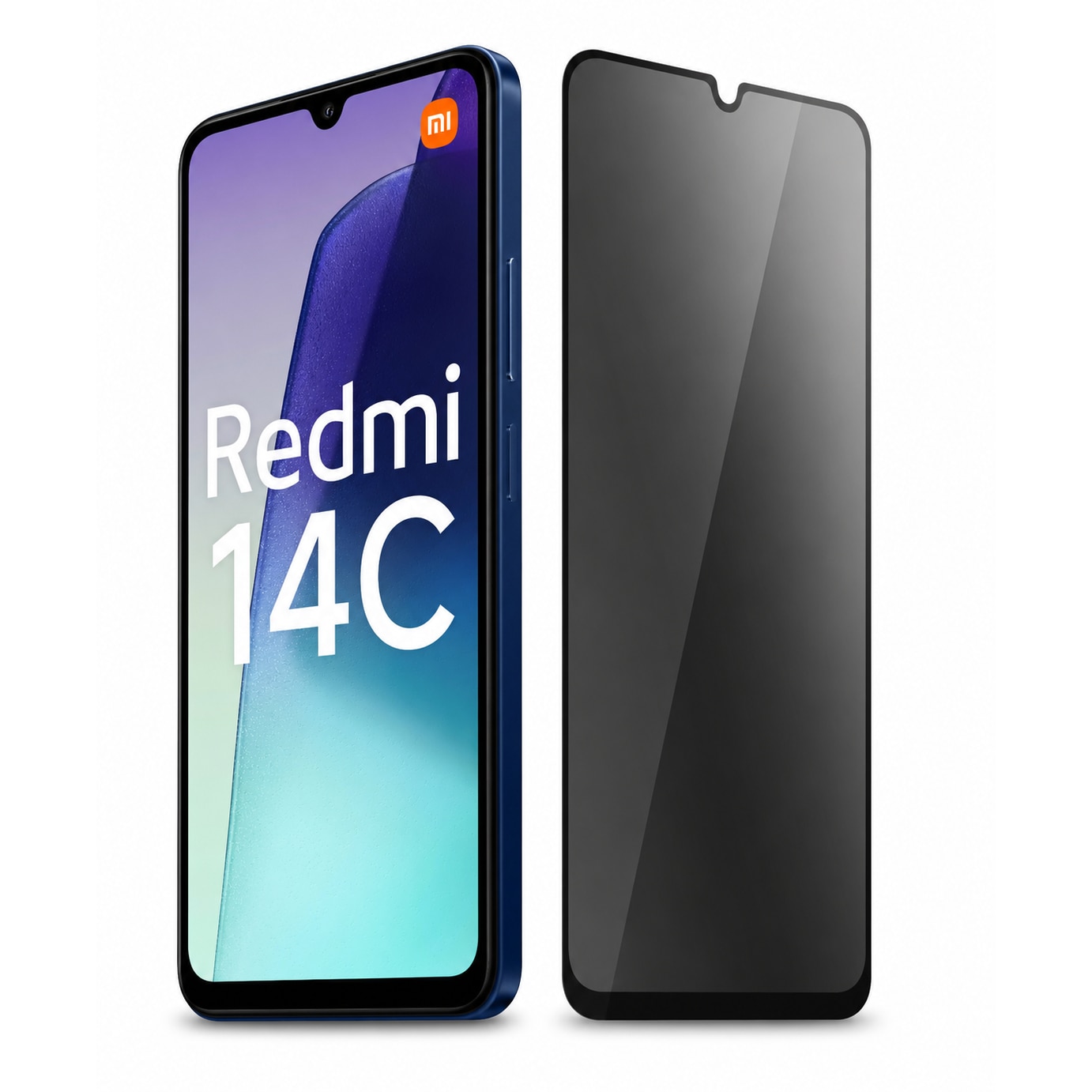 Folie sticla securizata, compatibila cu Xiaomi Redmi 14C, Privacy, Lipici pe tot ecranul