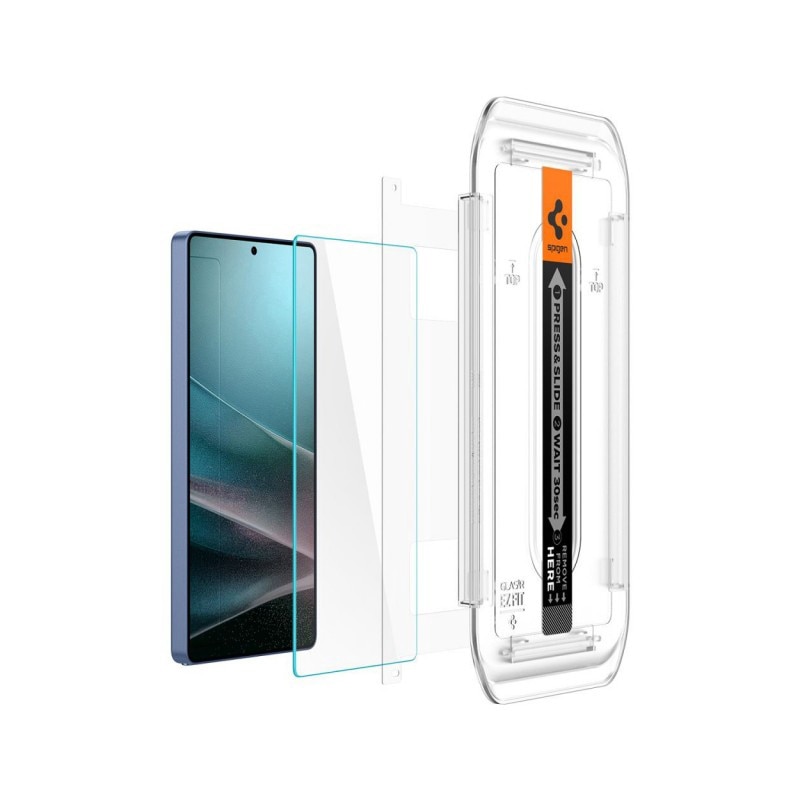 Set 2 Bucati, Folie Sticla Securizata Spigen Glas Tr Ez Fit, Compatibila Cu Samsung Galaxy S25 Ultra, Aplicator Inclus