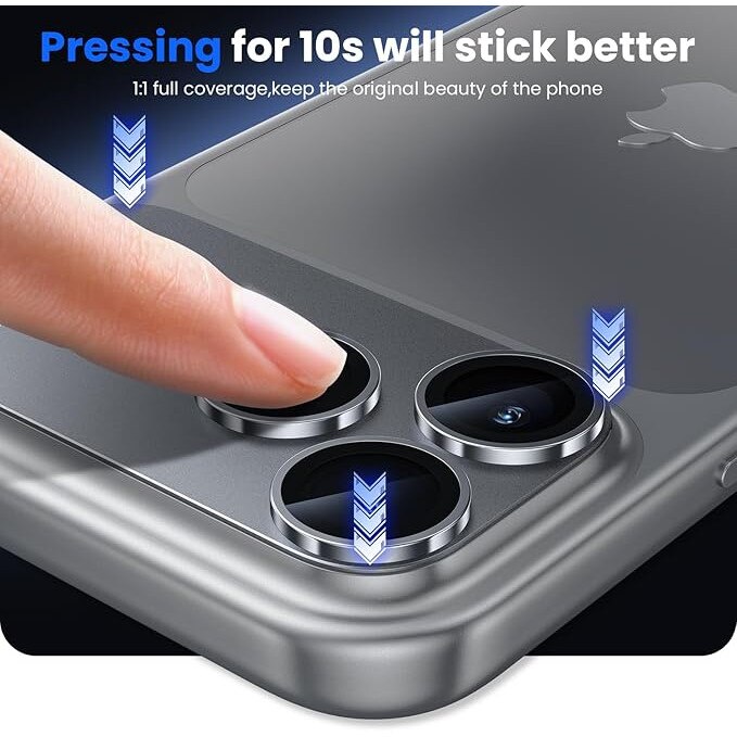 Folie Camera pentru iPhone 17 Pro Max, Protectie din Sticla, Gri