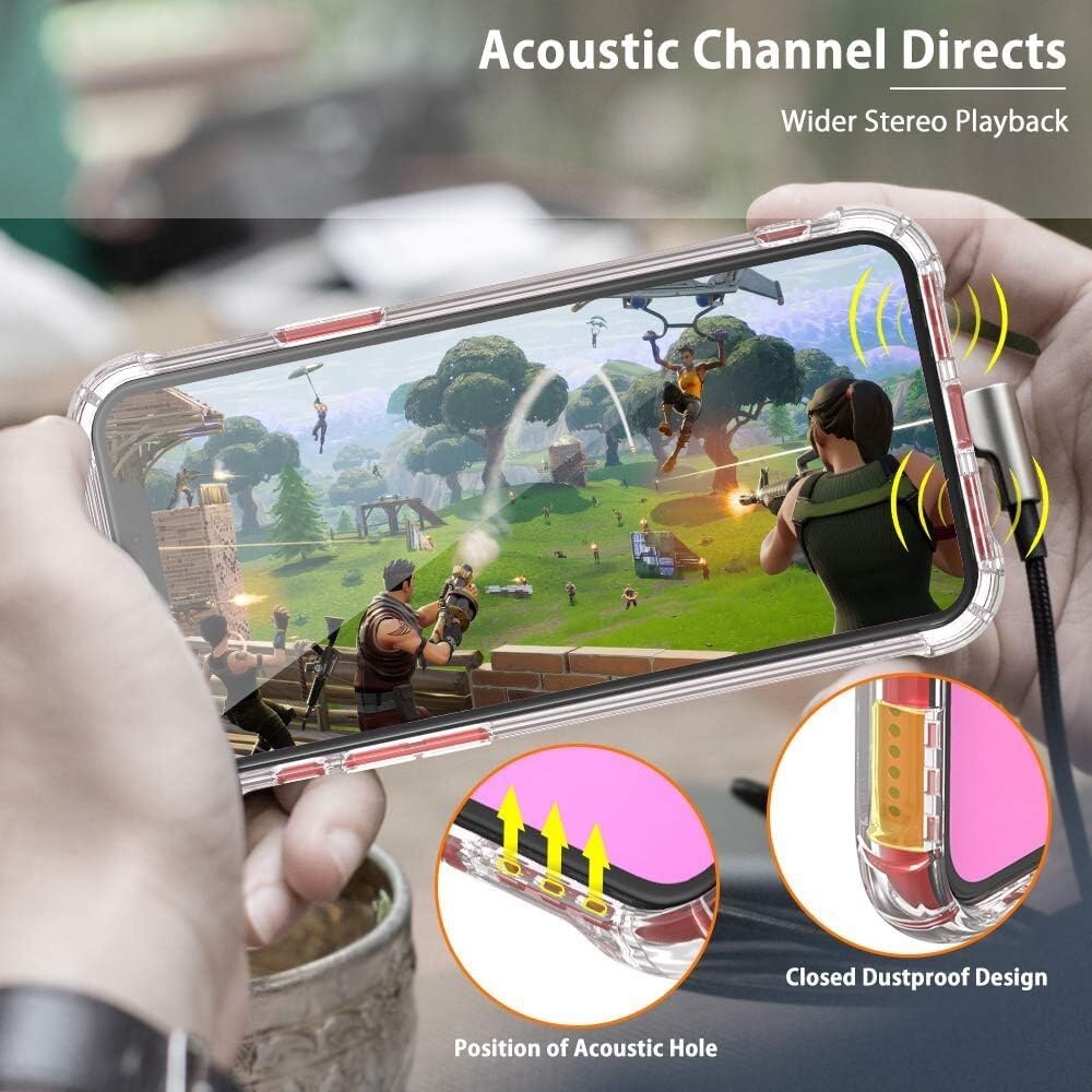 Husa protectie Mat-Tech compatibila cu iPhone XR, Colturi anti-soc, Decupaje Precise, Rezistenta la impact, Margini ridicate pentru protectia ecranului, Transparenta