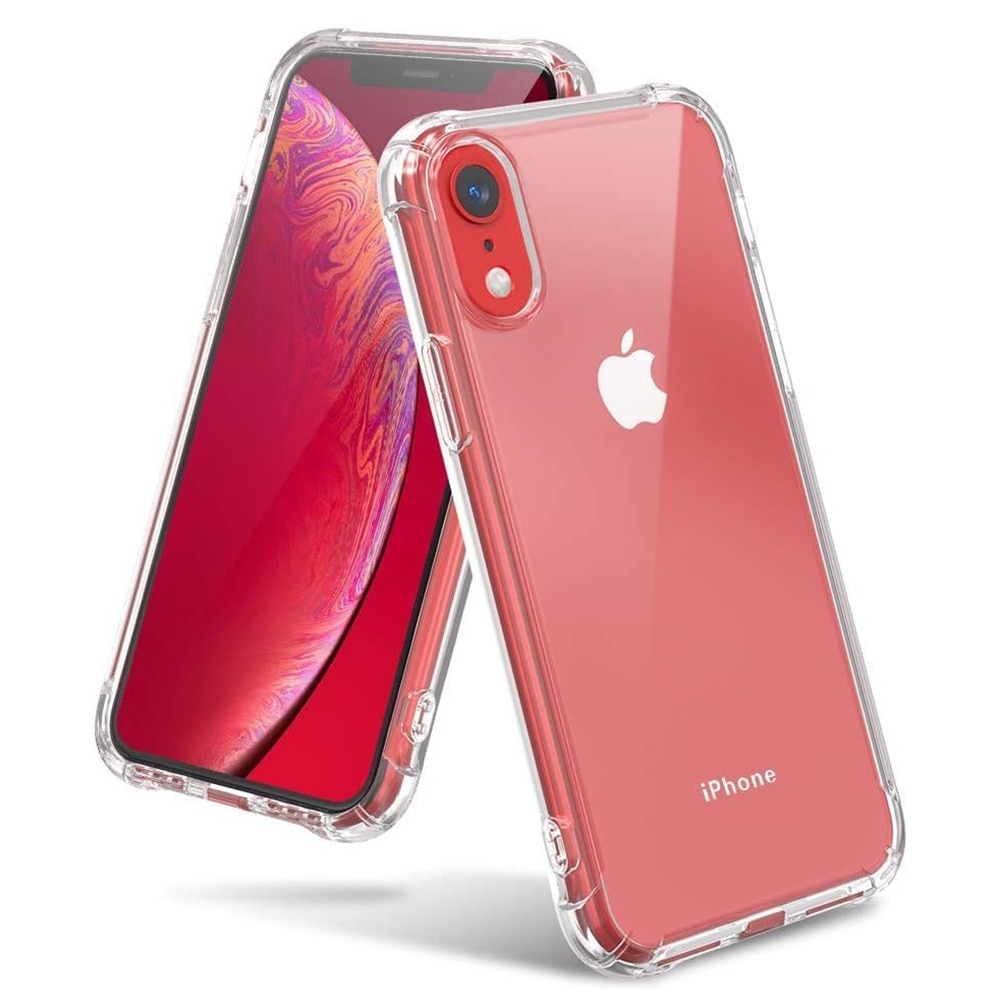 Husa protectie Mat-Tech compatibila cu iPhone XR, Colturi anti-soc, Decupaje Precise, Rezistenta la impact, Margini ridicate pentru protectia ecranului, Transparenta