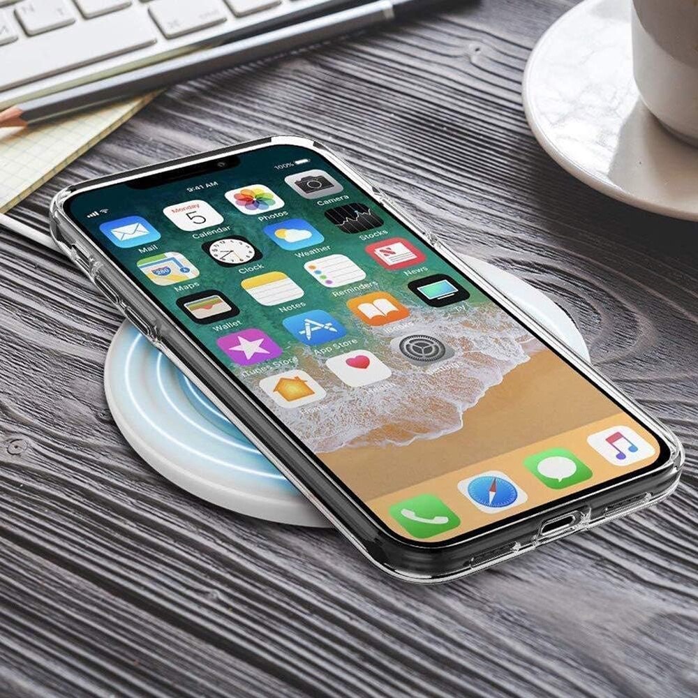 Husa protectie Mat-Tech compatibila cu iPhone XR, Colturi anti-soc, Decupaje Precise, Rezistenta la impact, Margini ridicate pentru protectia ecranului, Transparenta