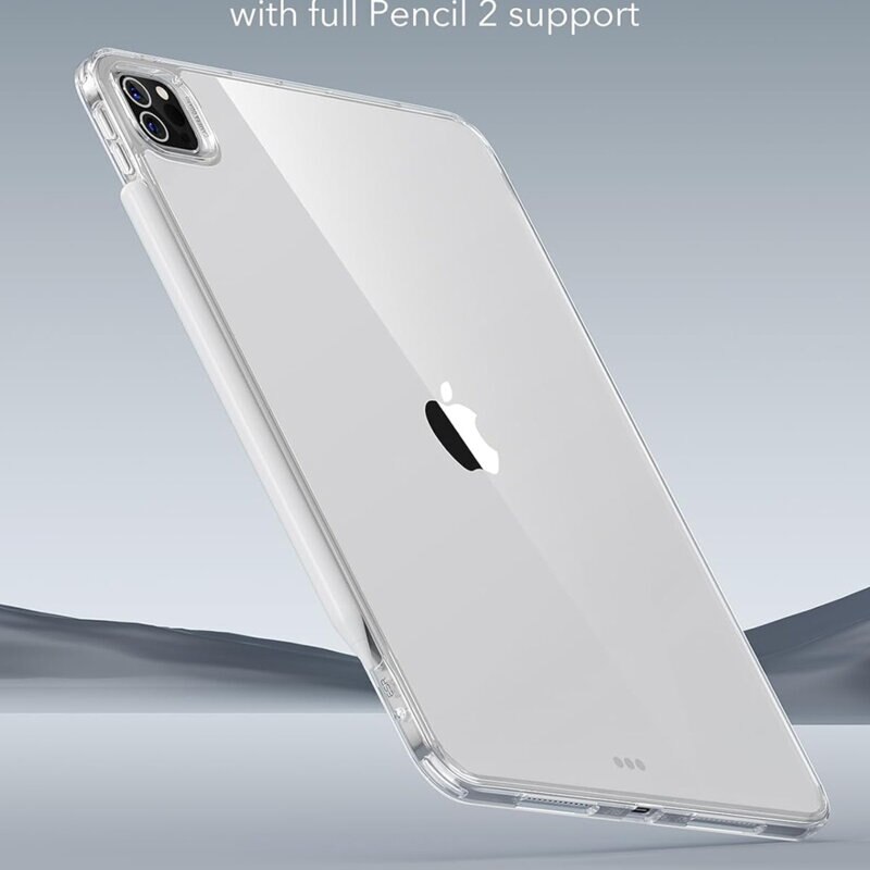 Husa de protectie pentru tableta compatibila cu Apple iPad Pro 11 2024, Classic Hybrid, margini negre, TPU, Transparent