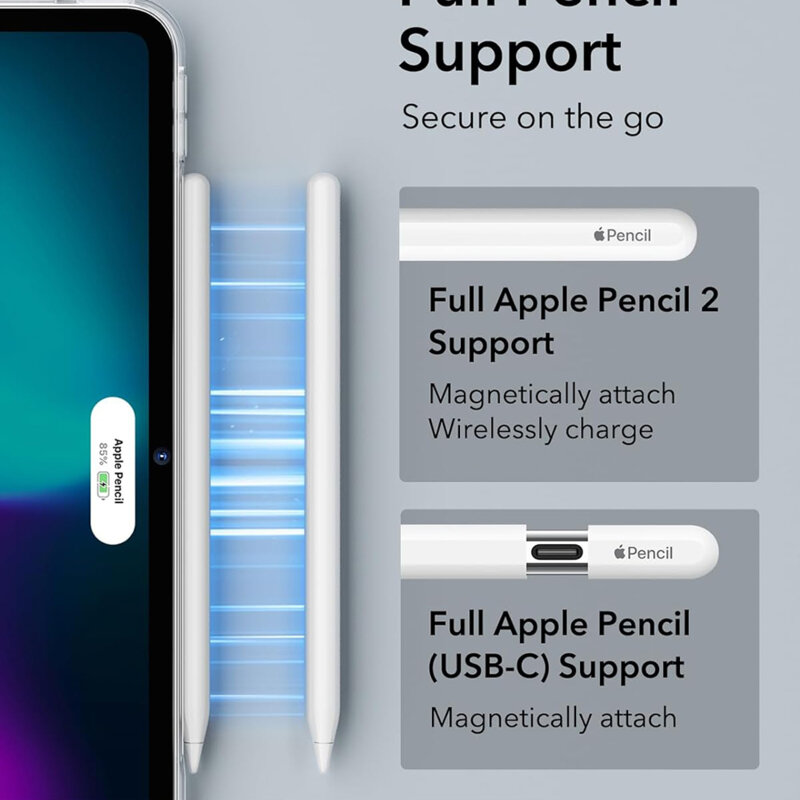 Husa de protectie pentru tableta compatibila cu Apple iPad Pro 11 2024, Classic Hybrid, margini negre, TPU, Transparent