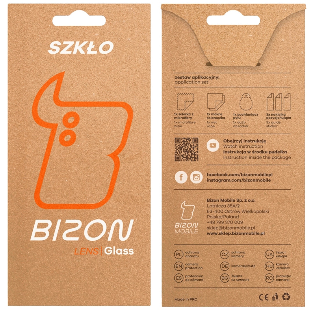 Set 2x Sticla camera foto Bizon Glass Lens pentru Realme 14 Pro 5G/ Pro+ 5G, transparenta