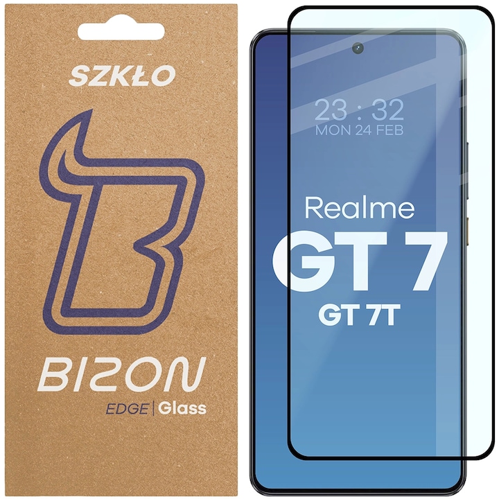 Sticla Bizon Glass Edge 2 pentru Realme GT 7 / GT 7T, transparenta