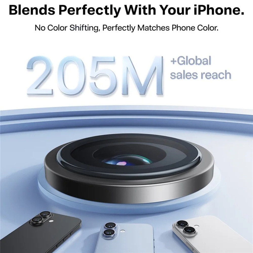Folie Camera pentru iPhone 17 Pro Max - Torras Lensguard Camera Protector - Black