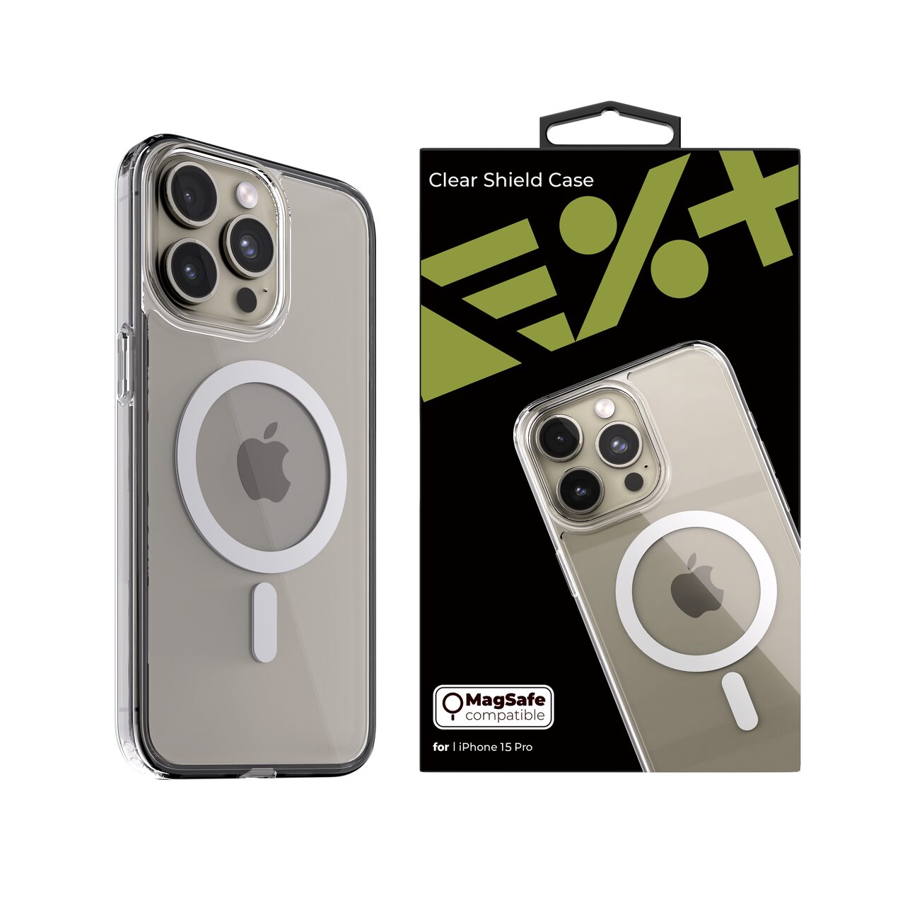 Husa de protectie Next One Shield Case pentru iPhone 15 Pro, MagSafe compatible, Clear