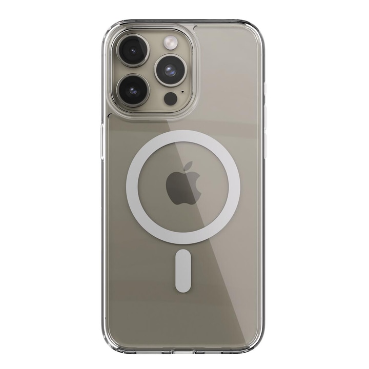 Husa de protectie Next One Shield Case pentru iPhone 15 Pro, MagSafe compatible, Clear