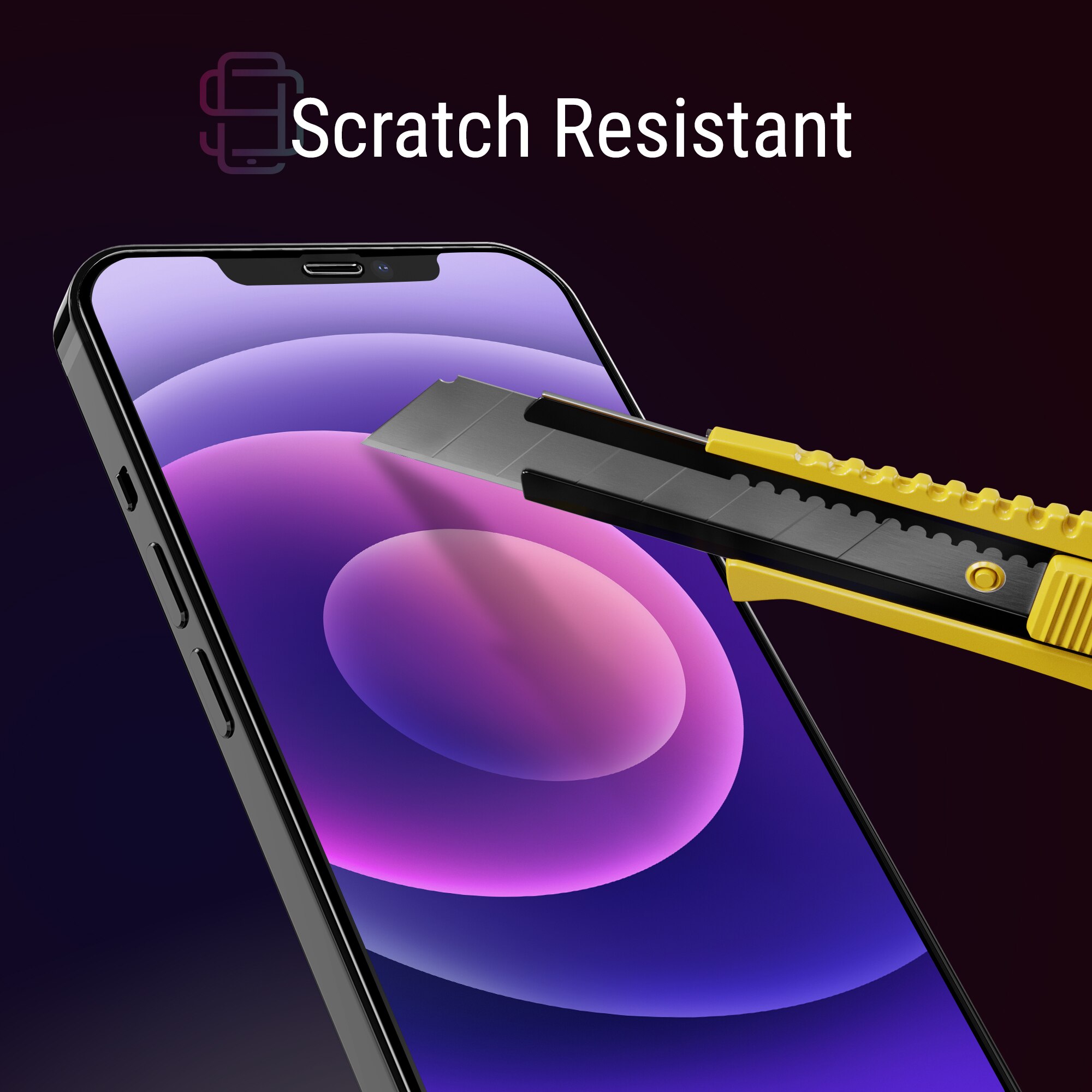 Set 2 Folii sticla pentru iPhone 12 / 12 Pro, Full Cover 3D, DefenSlim, instalare usoara si rapida cu dispozitiv de potrivire automata in 30 sec cu Easy Install Kit patentat, protectie telefon
