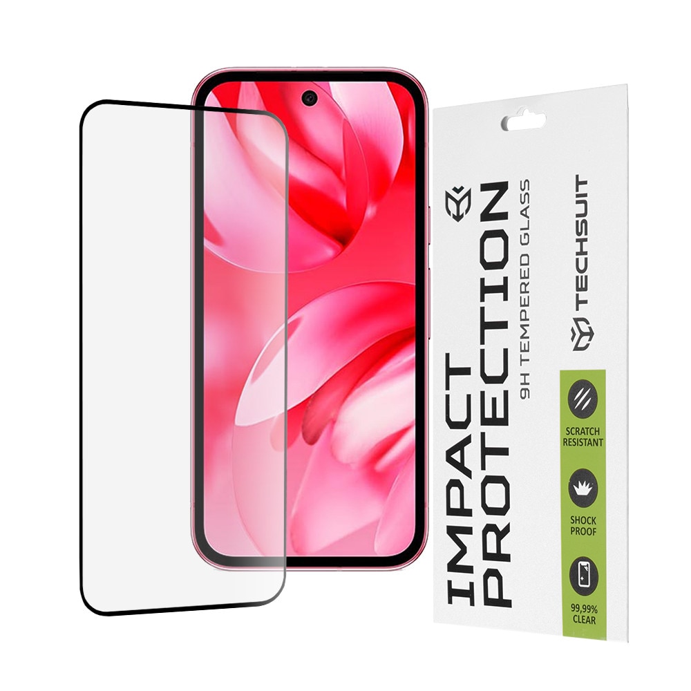 Folie pentru Google Pixel 9a - Techsuit 111D Full Cover / Full Glue Glass - Black