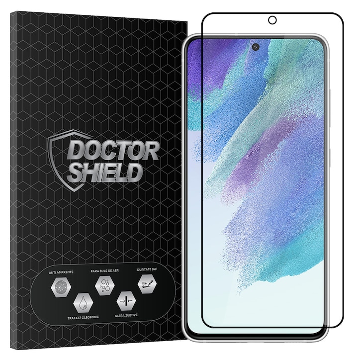 Folie Sticla Dr.Shield, Compatibil Samsung Galaxy S21, Full Glue, Protectie Profesionala 2.5D