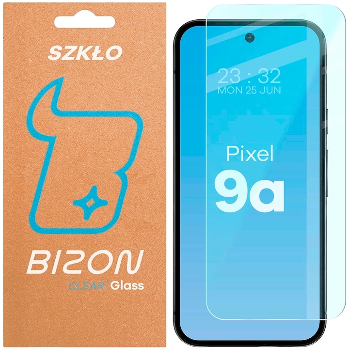 Sticla Bizon Glass Clear 2 pentru Google Pixel 9a, transparenta