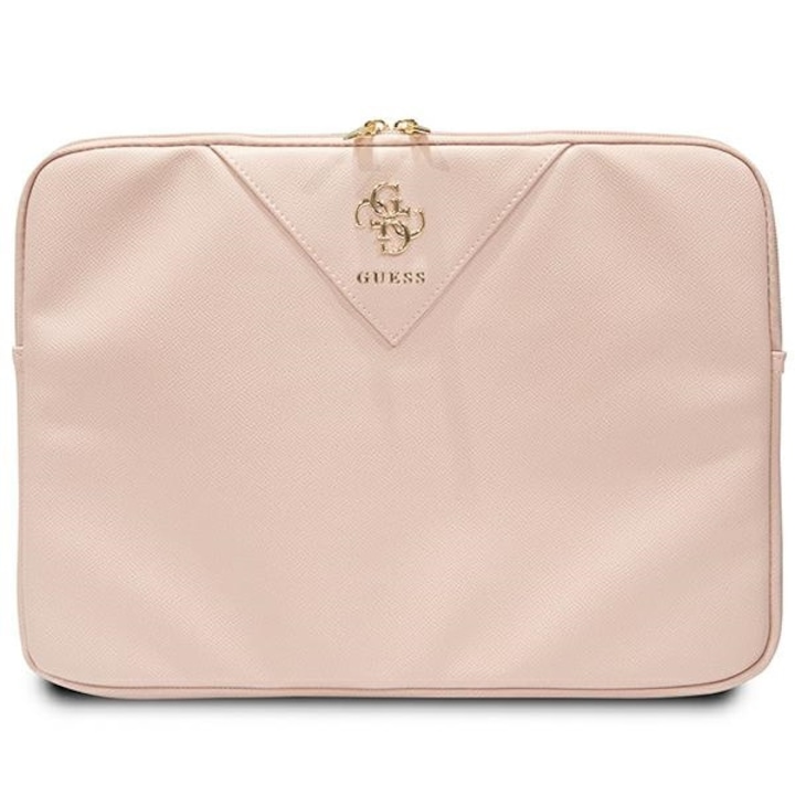 Husa laptop, Guess, Piele ecologica, 26x34x2.5cm, Roz