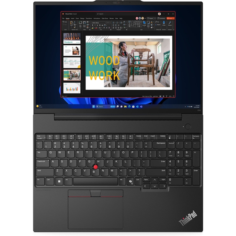 Laptop Lenovo 16'' ThinkPad E16 Gen 2, WUXGA IPS, Procesor Intel® Core™ Ultra 7 155H (24M Cache, up to 4.80 GHz), 16 nuclee, 40GB DDR5, 512GB SSD, Intel Arc, No OS, Black