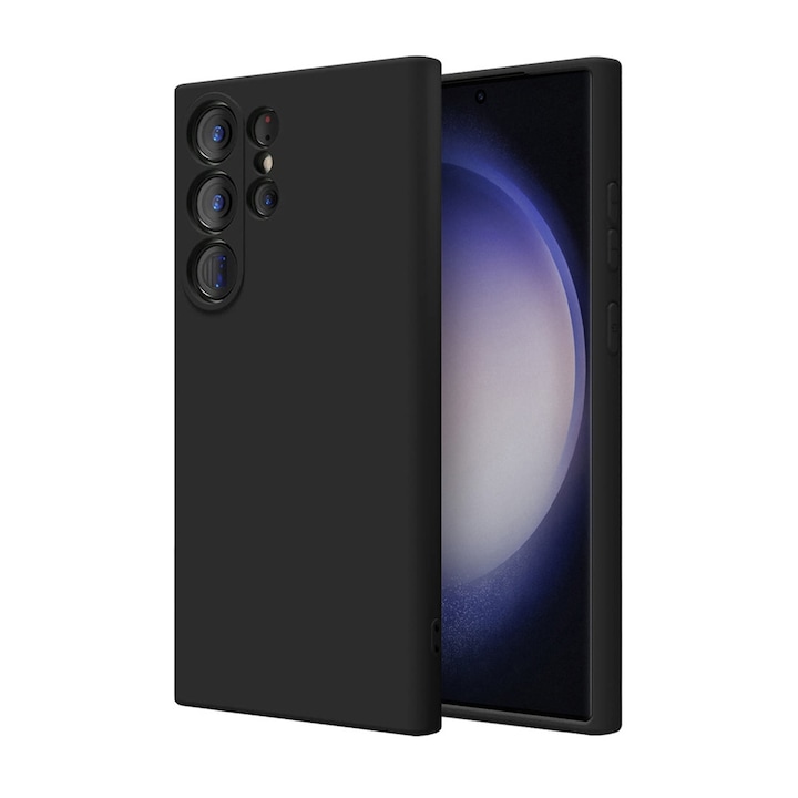 Husă pentru Samsung Galaxy S26 Ultra - neagră din silicon compatibilă cu telefonul