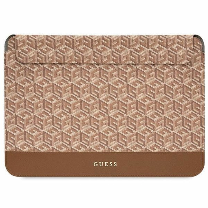 Husa Guess GCube Stripes compatibila cu laptop 14 inch Brown