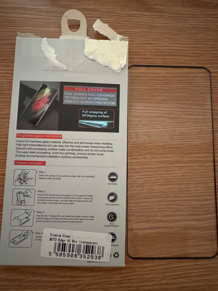Folie de protectie pentru Motorola Moto Edge 40 Neo, Premium Glass, Sticla securizata, Transparent