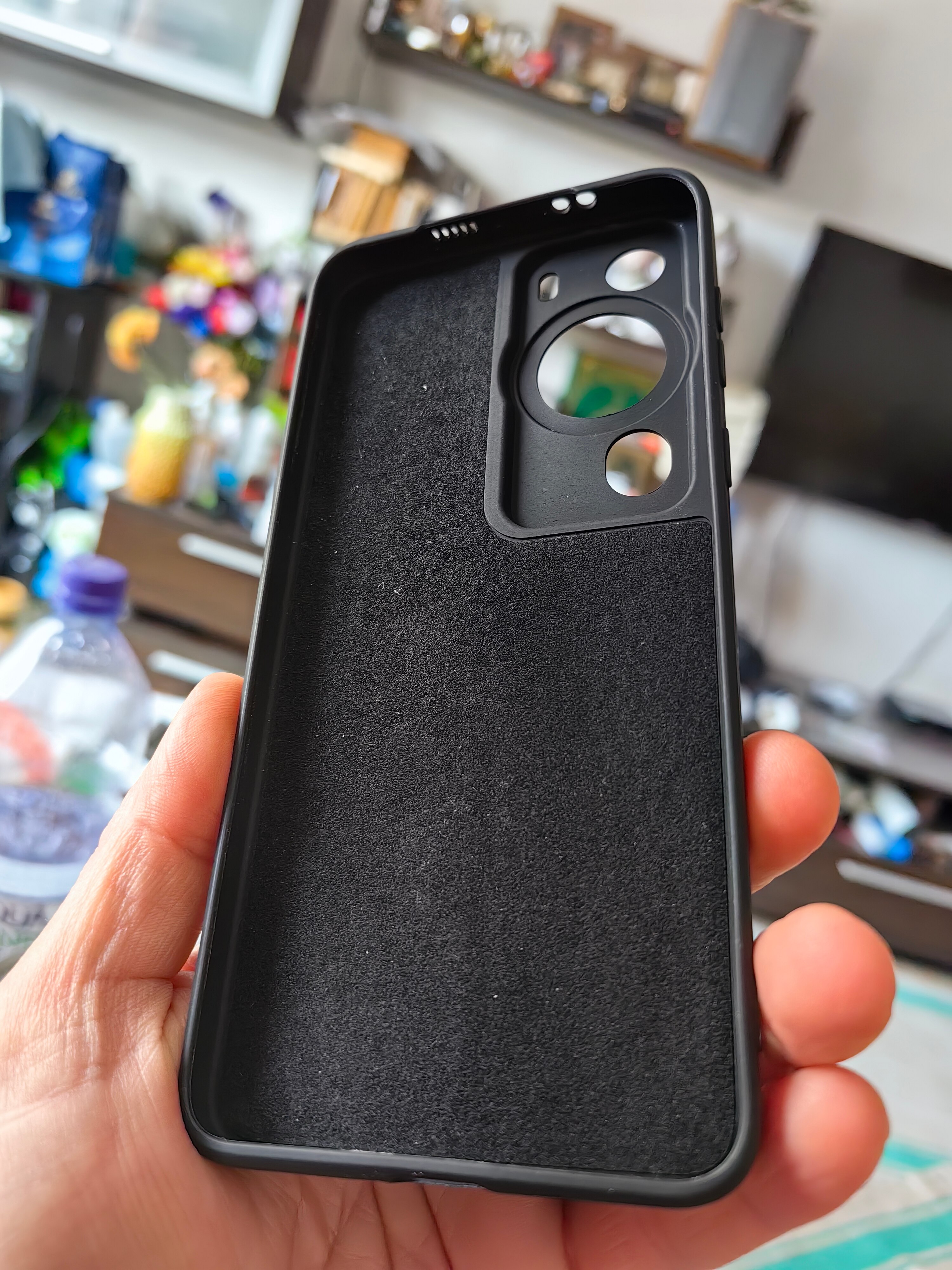 Husa de Protectie, Flippy, pentru Huawei P60 Pro, Liquid Silicone, cu Microfibra pe Interior, Protectie Antisoc, Compatibil Incarcare Wireless, Negru