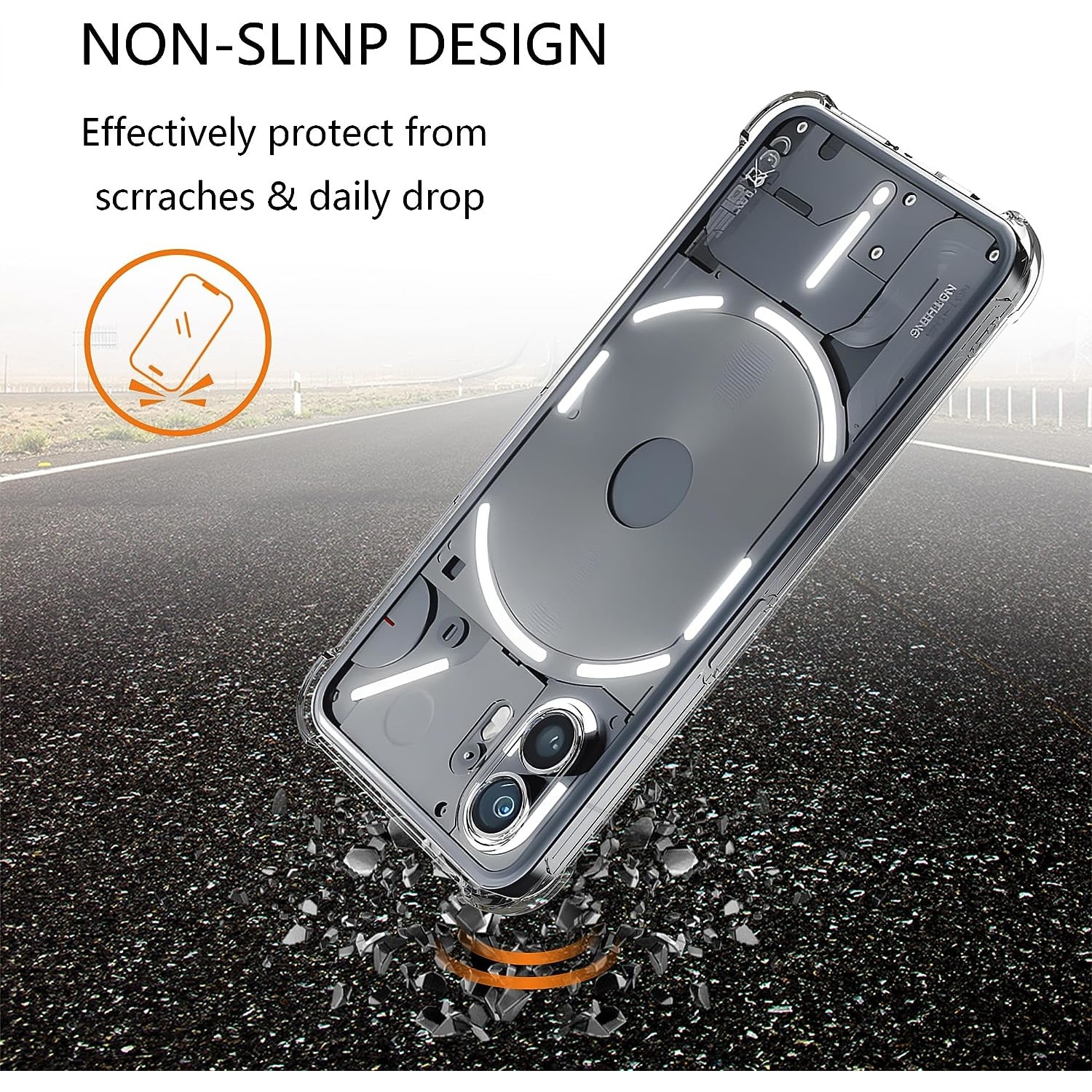 Husa telefon compatibila cu Nothing Phone 2, Protectie Camera si Colturi, Military Grade Drop Protection, Shockproof Clear Silicone