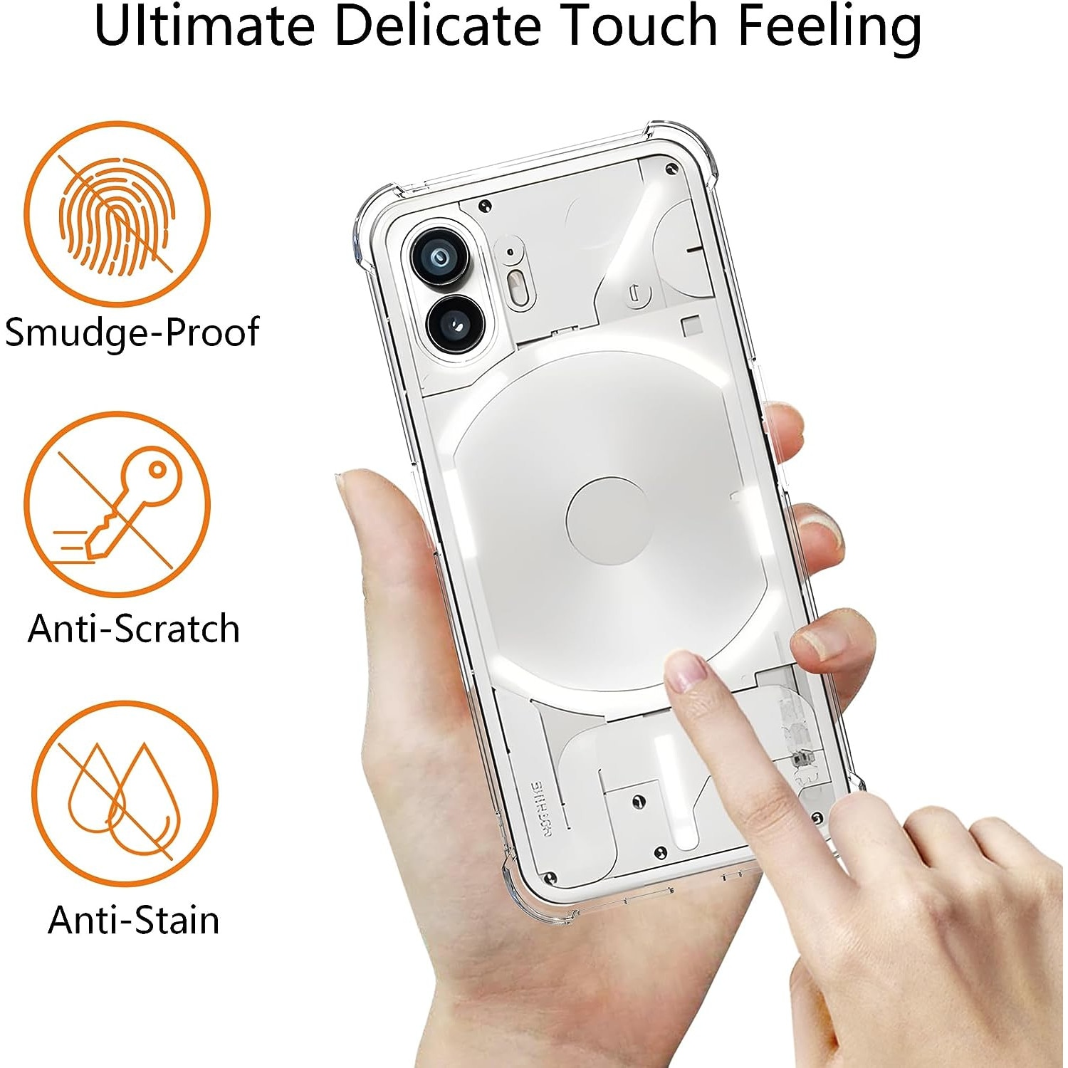 Husa telefon compatibila cu Nothing Phone 2, Protectie Camera si Colturi, Military Grade Drop Protection, Shockproof Clear Silicone