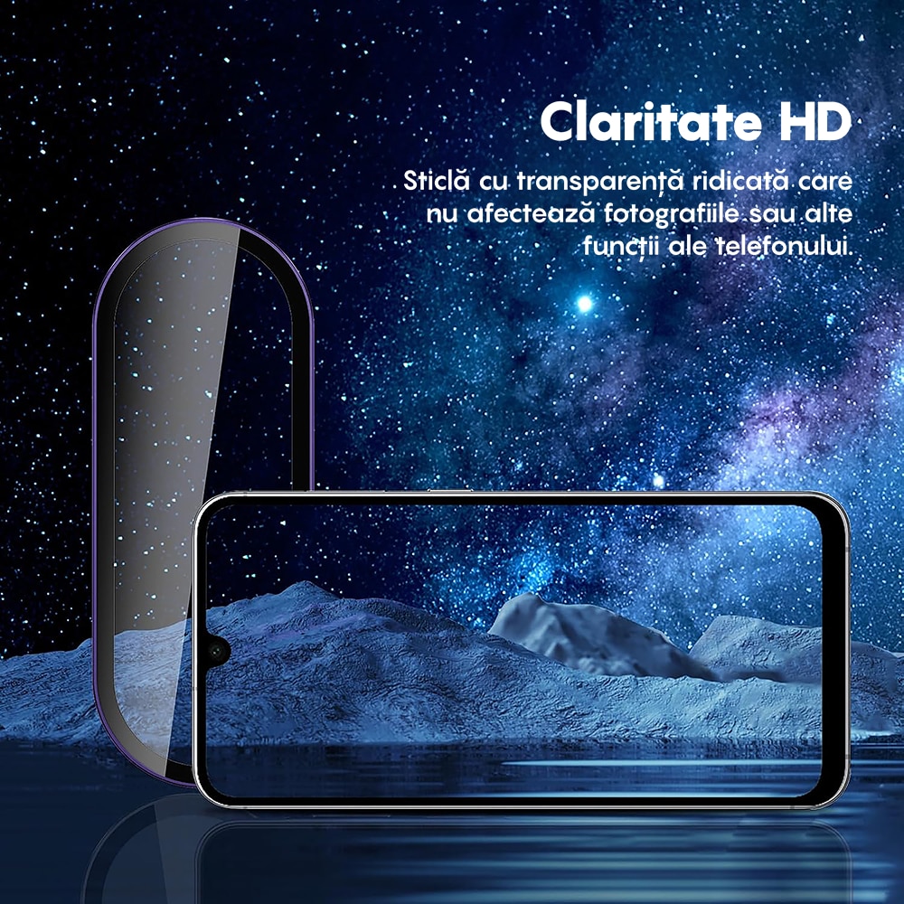 Folie Protectie Lentile Camera compatibila cu Samsung Galaxy A56 /Samsung Galxy A36, CASEY STUDIOS™ MaxDefense+, Ultra HD, Anti Amprente, Anti Zgarieturi, Anti Socuri, Mov