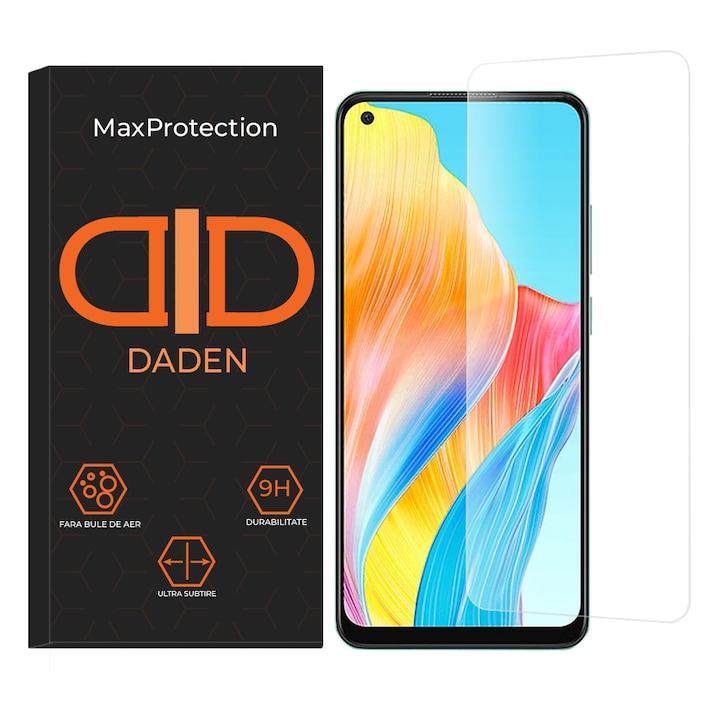 Folie Sticla pentru Oppo A78, Sticla temperata 9H, 2.5D, Classic Glass, 0.33 mm, Transparent