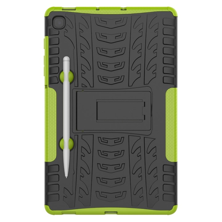 Husa de protectie blindata pentru Samsung Galaxy Tab S6 Lite, XGSM, Silicon, Verde/Negru