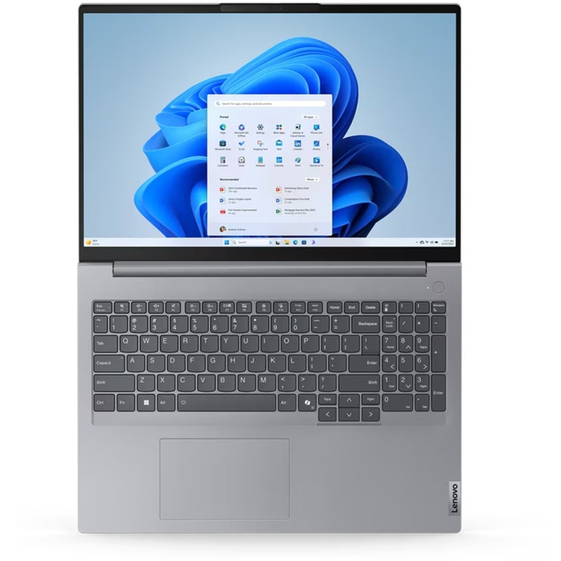 Laptop Lenovo ThinkBook 16 G7 IML cu procesor Intel® Core™ Ultra 7 155H pana la 4.8GHz, 16 nuclee, 16" WUXGA, IPS, 40 GB DDR5, 3 TB SSD, Intel® Arc™ Graphics, No OS, Arctic Grey