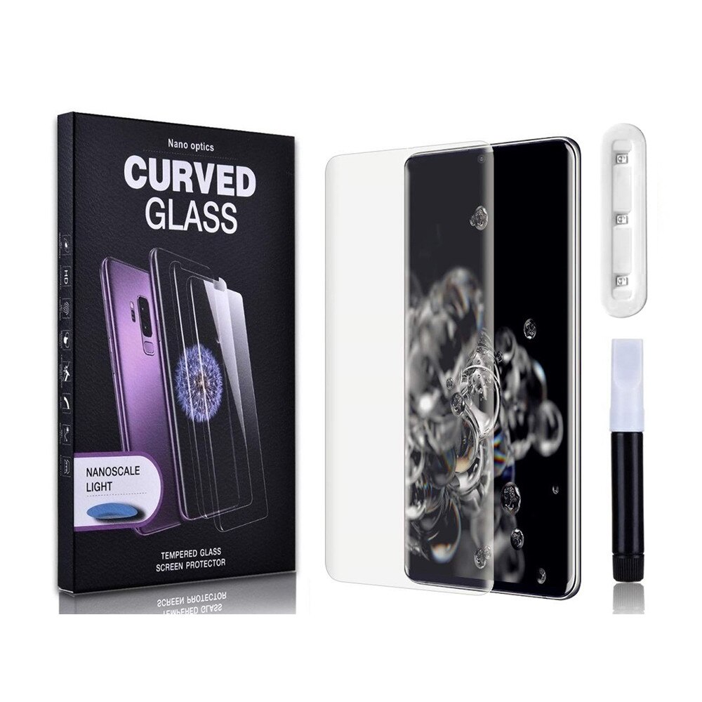 Folie de protectie din sticla, Screen, Aplicare UV, Pentru Samsung Galaxy S20 Ultra, Transparent