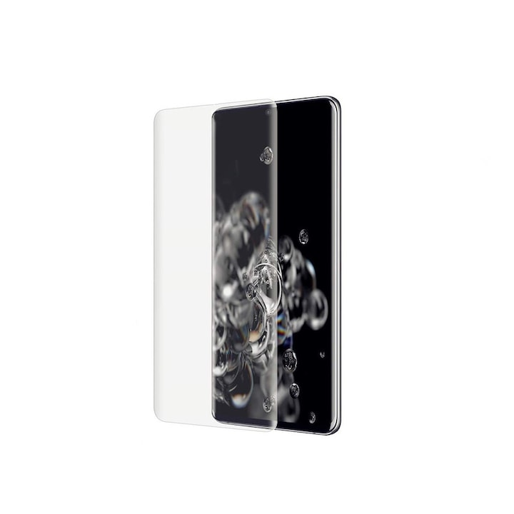Folie de protectie din sticla, Screen, Aplicare UV, Pentru Samsung Galaxy S20 Ultra, Transparent