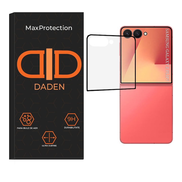 Folie Sticla pentru Samsung Galaxy Z Flip 7 Daden MaxProtection, Full Cover, Protectie Profesionala, Ultra Rezistenta, Calitate Premium