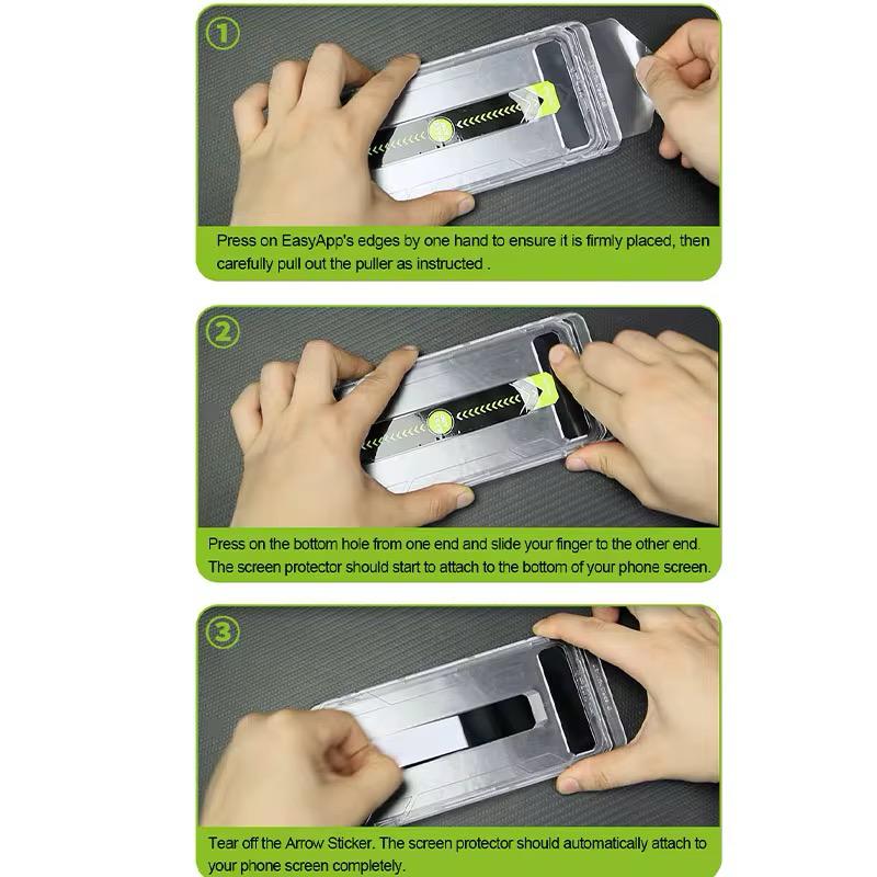 Set 2 Folii Privacy Protectie Ecran Din Sticla Securizata, Cu Dispozitiv De Aplicare Automata In 30 De Secunde Cu Easy App, Compatibil Cu Iphone 15/16