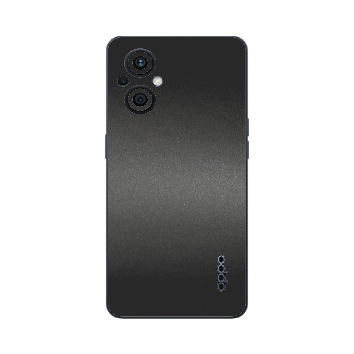 Folie Protectie iSkinz pentru Oppo Reno7 Lite 5G, Reno7 Z 5G - Negru Mat Simple Cut, Skin Adeziv, Cover pentru Carcasa Spate
