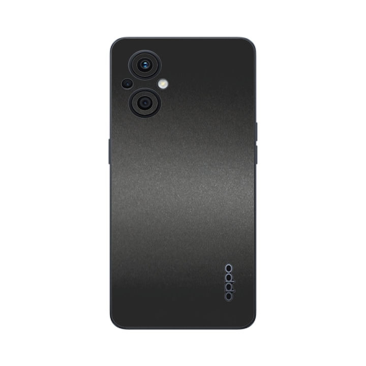 Folie Protectie iSkinz pentru Oppo Reno7 Lite 5G, Reno7 Z 5G - Negru Mat Simple Cut, Skin Adeziv, Cover pentru Carcasa Spate