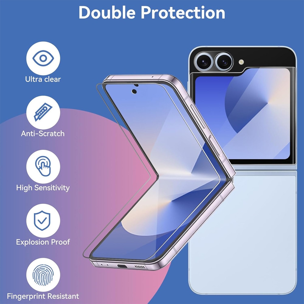 Folie Hydrogel Regenerabil pentru Samsung Galaxy Z Flip7 / Flip 7, High Sensitivity, UHD Clarity, Shock Absorption, Flexible Hydro-Crystal, Silicon Compozitie Ultrasafe Membran, Elite Class Protection, Clear