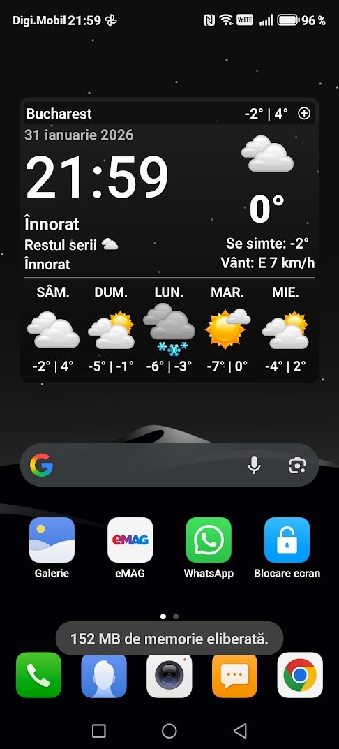 Telefon mobil HONOR Magic7 Lite, Dual SIM, 8GB RAM, 256GB, Titanium Black - Incarcator HONOR SuperCharge (Max 66W) inclus