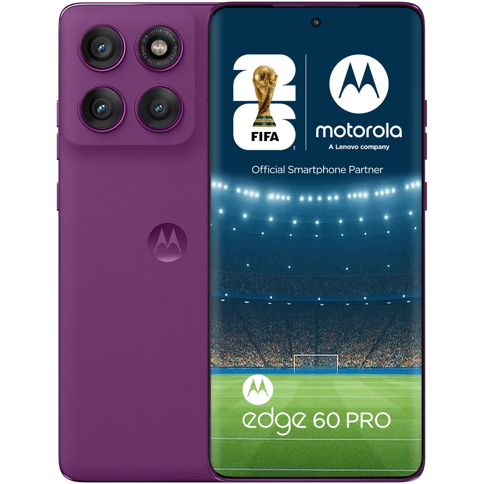 Telefon mobil Motorola edge 60 pro, 8GB RAM, 256GB, PANTONE Sparkling Grape