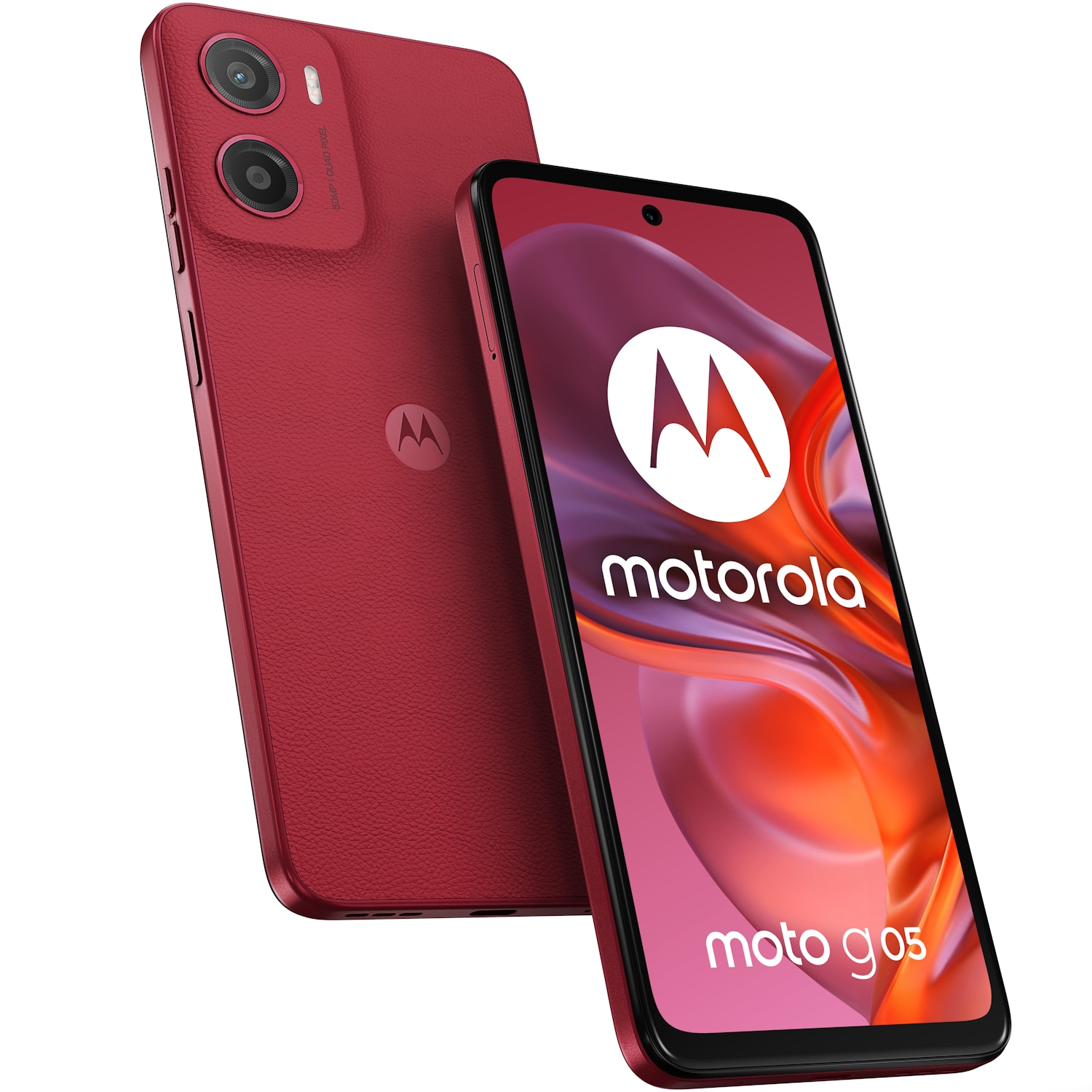 Telefon mobil Motorola moto g05, Dual SIM, 128GB, 8GB RAM, 5200 mAh, Plum Red