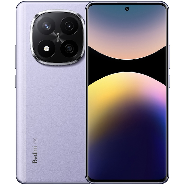 Telefon mobil Xiaomi Redmi Note 14 Pro+, 8GB RAM, 256GB, 5G, Lavender Purple