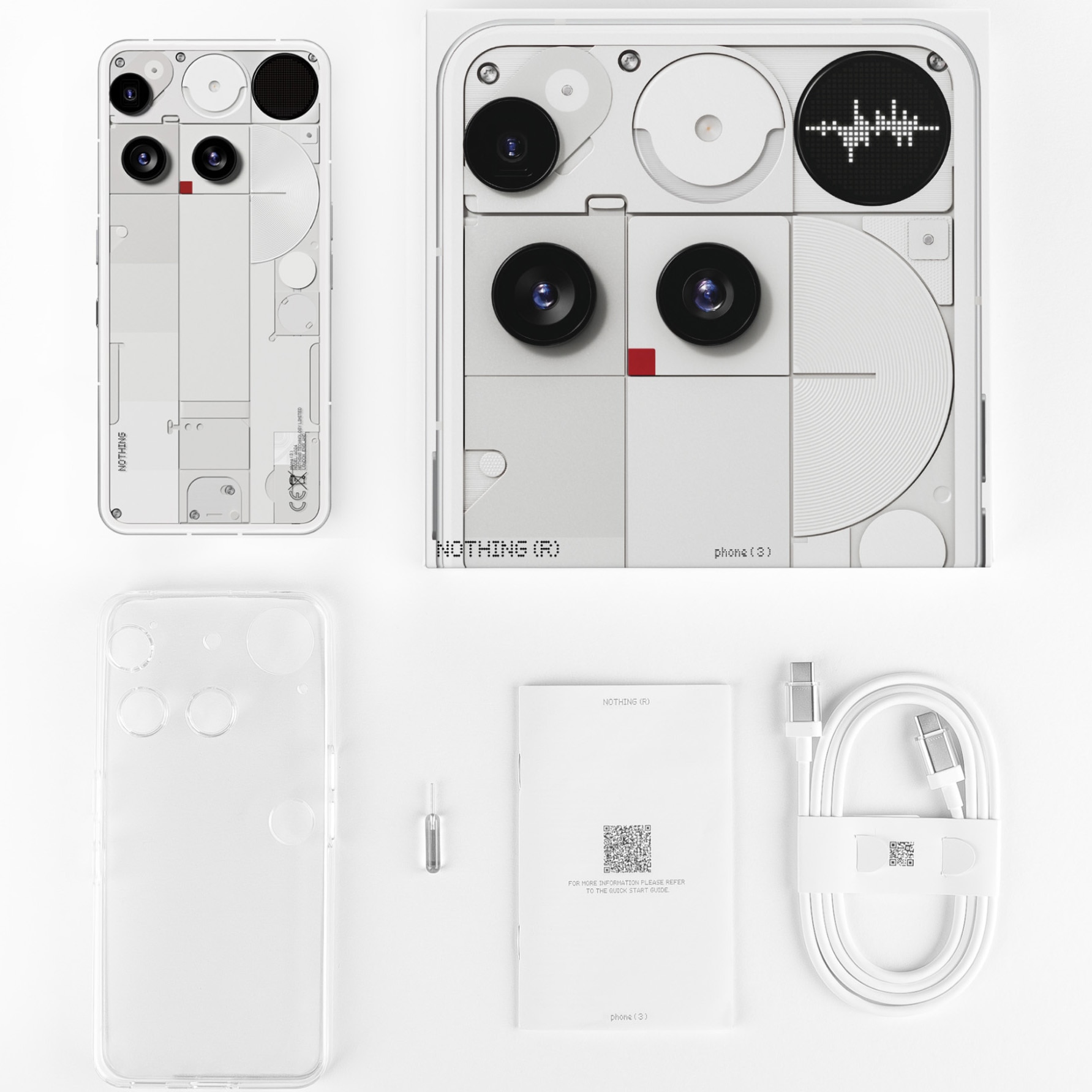 Telefon mobil Nothing Phone (3), 512GB, 16GB RAM, 5G, White