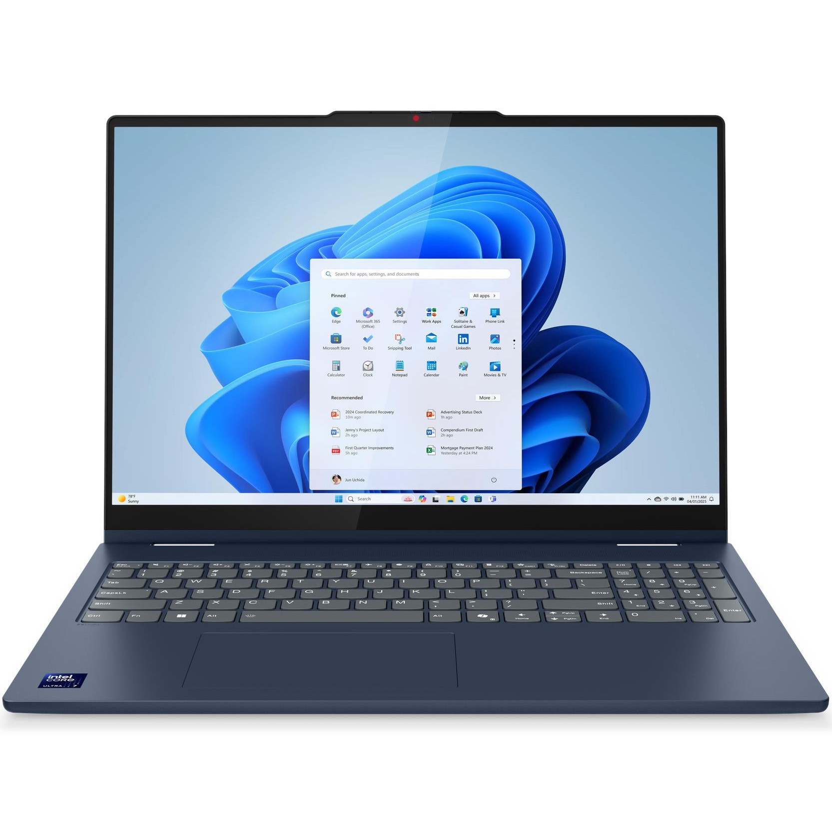 Laptop Lenovo IdeaPad 5 2-in-1 16IAL10 cu procesor Intel® Core Ultra 7 255H pana la 5.1GHz, 16" WUXGA, IPS, Touch, 16GB LPDDR5x RAM, 1TB SSD, Intel® Arc™ Graphics, Windows® 11 Home, Cosmic Blue