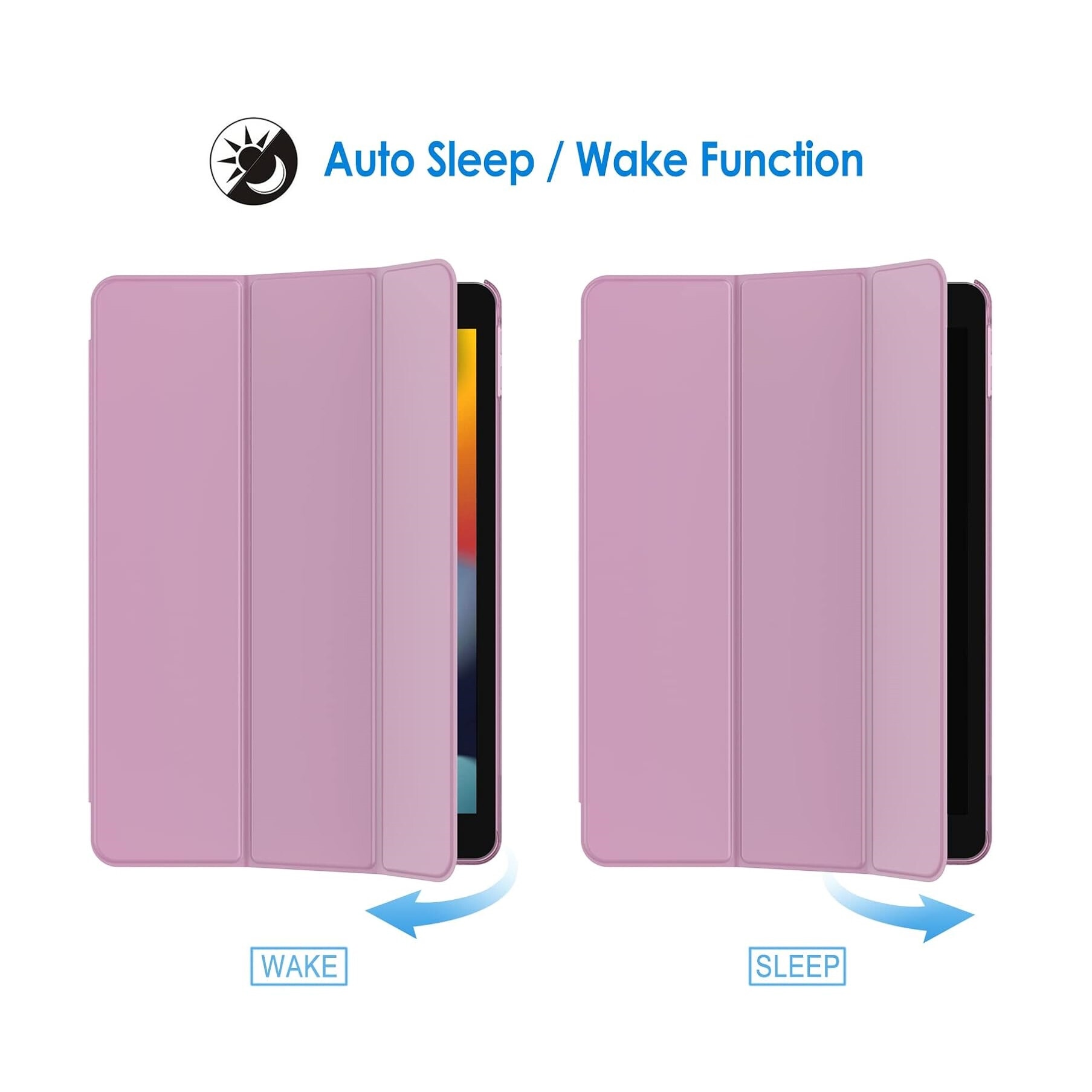 Husa de protectie tip Flip pentru iPad 5/6, iPad 2017/2018, iPad Air 1/2, 9.7 inch, Model Carte, Roz