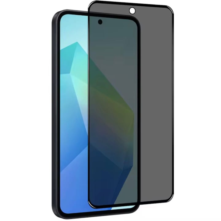 Folie sticla securizata privacy, compatibila cu Samsung Galaxy A56/ A36 5G, Full Glue, Full Cover
