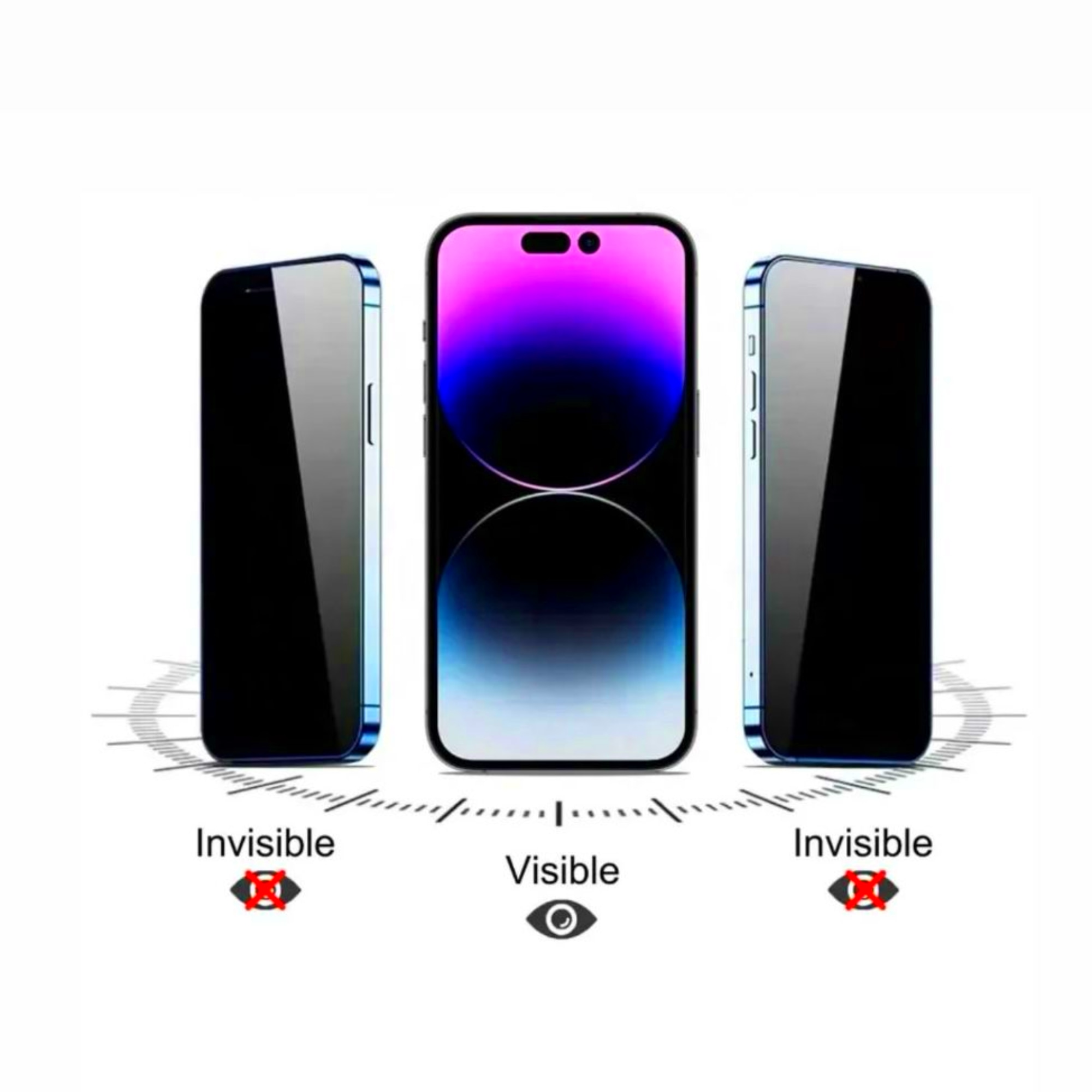 Folie protectie Privacy compatibila cu iPhone 15 Pro Max, Full Cover