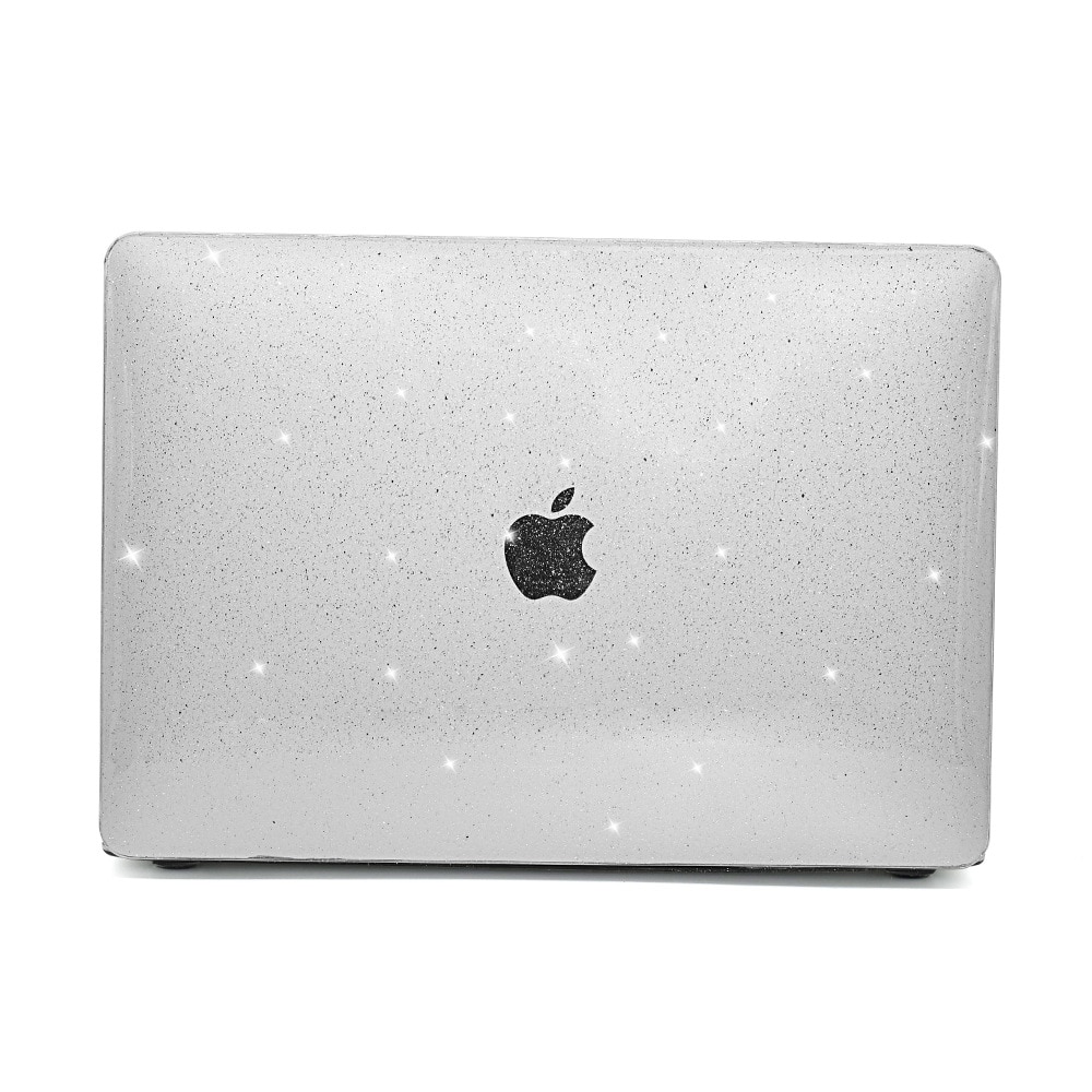 Carcasa Glitter Hard Shell pentru MacBook Air 15 (2023/2024/2025) M Series (M4/M3/M2) (A2941/A3114/A3241), Husa & Protectie MacBook, Transparent