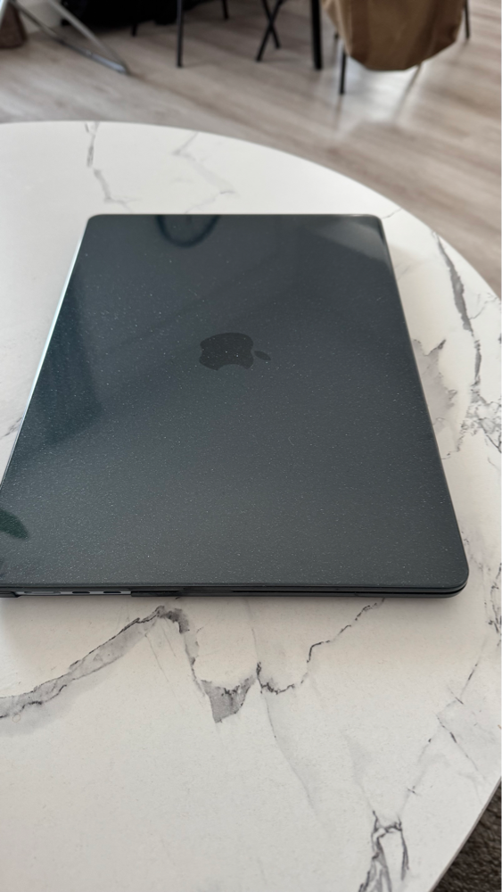 Carcasa Glitter Hard Shell pentru MacBook Air 15 (2023/2024/2025) M Series (M4/M3/M2) (A2941/A3114/A3241), Husa & Protectie MacBook, Transparent